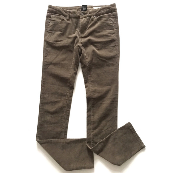 Chor | Women's Brown Belt Looped Straight Leg Corduroy Pants Size 3 - Picture 1 of 10